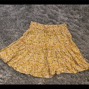 Yellow floral skirt